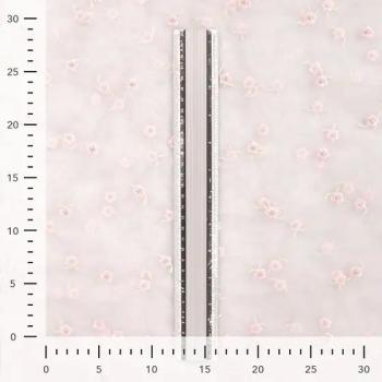 Tüll mit Blüten rosa